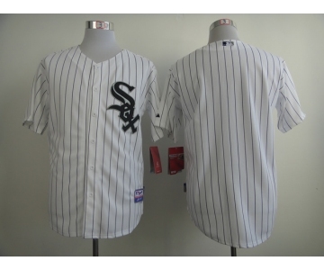 mlb jerseys chicago white sox blank white[black strip]