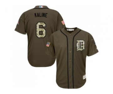 Detroit Tigers #6 Al Kaline Green Salute to Service Stitched Baseball Jersey