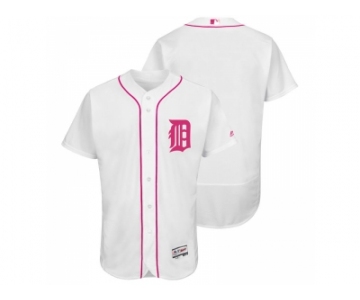 Detroit Tigers Blank White Home 2016 Mother's Day Flex Base Jersey