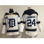 MLB detroit tigers #24 cabrera white jerseys[pullover hooded sweatshirt]