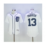 Men Detroit Tigers #13 Lance Parrish Majestic White Flexbase Authentic Collection Player Jersey