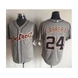 Men Detroit Tigers #24 Miguel Cabrera Gray 2016 Official Cool Base Jersey