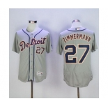 Men Detroit Tigers #27 Jordan Zimmermann Majestic Gray Flexbase Authentic Collection Player Jersey