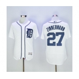 Men Detroit Tigers #27 Jordan Zimmermann Majestic White Flexbase Authentic Collection Player Jersey