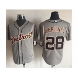 Men Detroit Tigers #28 J. D. Martinez Gray 2016 Official Cool Base Jersey