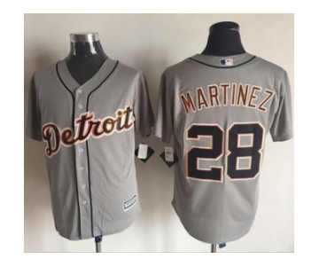 Men Detroit Tigers #28 J. D. Martinez Gray 2016 Official Cool Base Jersey