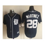 Men Detroit Tigers #28 J. D. Martinez Navy Blue 2016 Official Cool Base Jersey