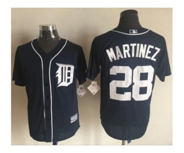 Men Detroit Tigers #28 J. D. Martinez Navy Blue 2016 Official Cool Base Jersey