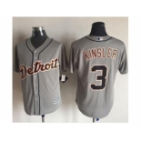 Men Detroit Tigers #3 Ian Kinsler Gray 2016 Official Cool Base Jersey