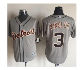 Men Detroit Tigers #3 Ian Kinsler Gray 2016 Official Cool Base Jersey