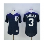 Men Detroit Tigers #3 Ian Kinsler Majestic Navy Blue Flexbase Authentic Collection Player Jersey