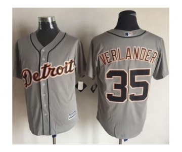 Men Detroit Tigers #35 Justin Verlander Grey 2016 Official Cool Base Jersey