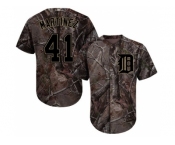 Men Detroit Tigers #41 Victor Martinez Camo Realtree Collection Cool Base Stitched MLB Jersey