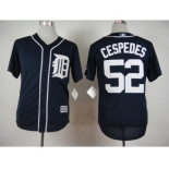 Men Detroit Tigers #52 Yoenis Cespedes Navy Blue 2016 Official Cool Base Jersey