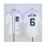 Men Detroit Tigers #6 Al Kaline Majestic White Flexbase Authentic Collection Player Jersey