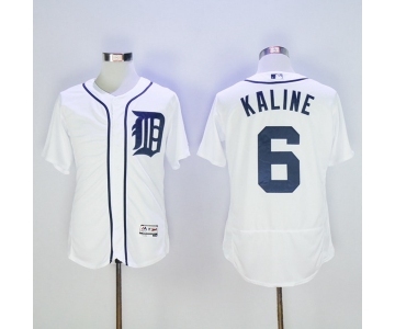 Men Detroit Tigers #6 Al Kaline Majestic White Flexbase Authentic Collection Player Jersey