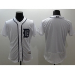 Men Detroit Tigers Blank Majestic white Flexbase Authentic Collection Player Jersey