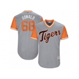 Men's 2017 Little League World Series Tigers #68 Daniel Stumpf Donald Gray Jersey