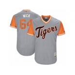 Men's 2017 Little League World Series Tigers Chad Bell #64 Wick Gray Jersey