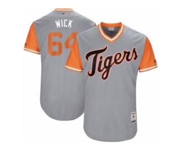 Men's 2017 Little League World Series Tigers Chad Bell #64 Wick Gray Jersey