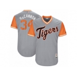 Men's 2017 Little League World Series Tigers James McCann #34 McCannon Gray Jersey