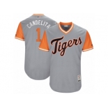 Men's 2017 Little League World Series Tigers Jose Iglesias #1 Candelita Gray Jersey