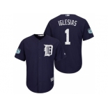 Men's Detroit Tigers #1 Jose Iglesias 2017 Spring Training Cool Base Stitched MLB Jersey