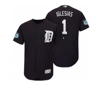 Men's Detroit Tigers #1 Jose Iglesias 2017 Spring Training Flex Base Authentic Collection Stitched Baseball Jersey