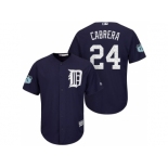 Men's Detroit Tigers #24 Miguel Cabrera 2017 Spring Training Cool Base Stitched MLB Jersey