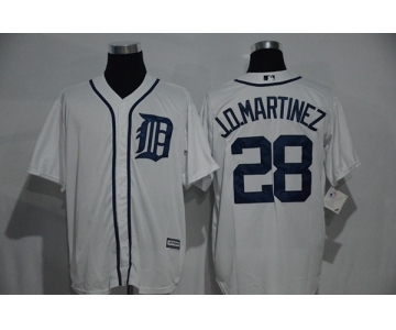 Men's Detroit Tigers #28 JD Martinez White Official Cool Base Player Jersey