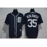 Men's Detroit Tigers #35 Justin Verlander Majestic Blue Cool Base Player Jersey