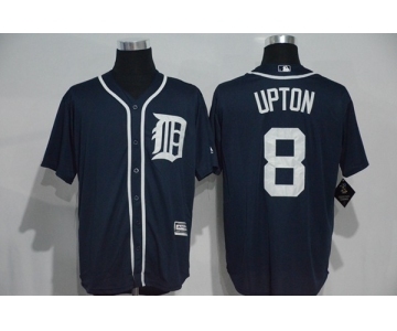 Men's Detroit Tigers #8 Justin Upton Blue Official Cool Base Player Jersey