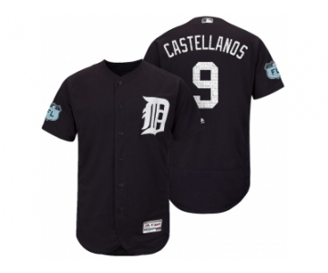 Men's Detroit Tigers #9 Nick Castellanos 2017 Spring Training Flex Base Authentic Collection Stitched Baseball Jersey