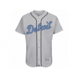 Men's Detroit Tigers Majestic Blank Gray Fashion 2016 Father's Day Flex Base Team Jersey