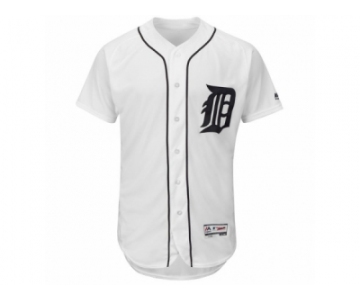 Men's Detroit Tigers Majestic Home Blank White Flex Base Authentic Collection Team Jersey