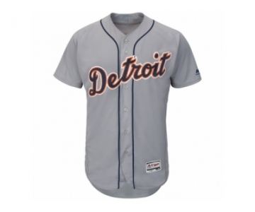 Men's Detroit Tigers Majestic Road Blank Gray Flex Base Authentic Collection Team Jersey