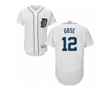 Men's Majestic Detroit Tigers #12 Anthony Gose White Flexbase Authentic Collection MLB Jersey