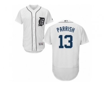 Men's Majestic Detroit Tigers #13 Lance Parrish White Flexbase Authentic Collection MLB Jersey