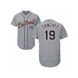 Men's Majestic Detroit Tigers #19 Anibal Sanchez Grey Flexbase Authentic Collection MLB Jersey