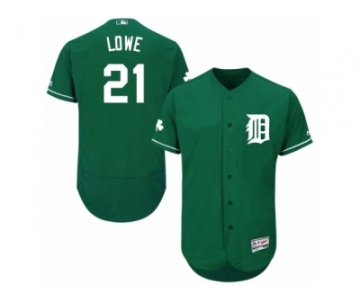 Men's Majestic Detroit Tigers #21 Mark Lowe Green Celtic Flexbase Authentic Collection MLB Jersey