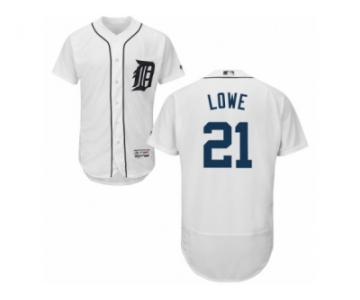 Men's Majestic Detroit Tigers #21 Mark Lowe White Flexbase Authentic Collection MLB Jersey