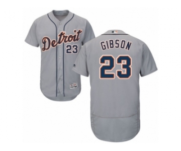 Men's Majestic Detroit Tigers #23 Kirk Gibson Grey Flexbase Authentic Collection MLB Jersey