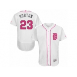 Men's Majestic Detroit Tigers #23 Willie Horton Authentic White 2016 Mother's Day Fashion Flex Base MLB Jersey