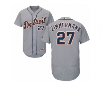 Men's Majestic Detroit Tigers #27 Jordan Zimmermann Grey Flexbase Authentic Collection MLB Jersey