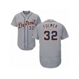 Men's Majestic Detroit Tigers #32 Michael Fulmer Grey Flexbase Authentic Collection MLB Jersey