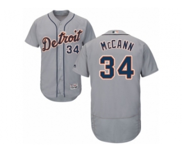 Men's Majestic Detroit Tigers #34 James McCann Grey Flexbase Authentic Collection MLB Jersey