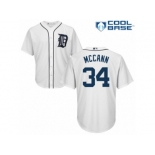 Men's Majestic Detroit Tigers #34 James McCann Replica White Home Cool Base MLB Jersey