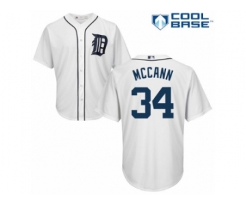 Men's Majestic Detroit Tigers #34 James McCann Replica White Home Cool Base MLB Jersey