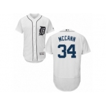 Men's Majestic Detroit Tigers #34 James McCann White Flexbase Authentic Collection MLB Jersey