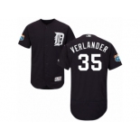 Men's Majestic Detroit Tigers #35 Justin Verlander Navy Blue Flexbase Authentic Collection MLB Jersey